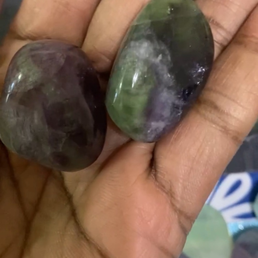Tumbled Fluorite Crystals